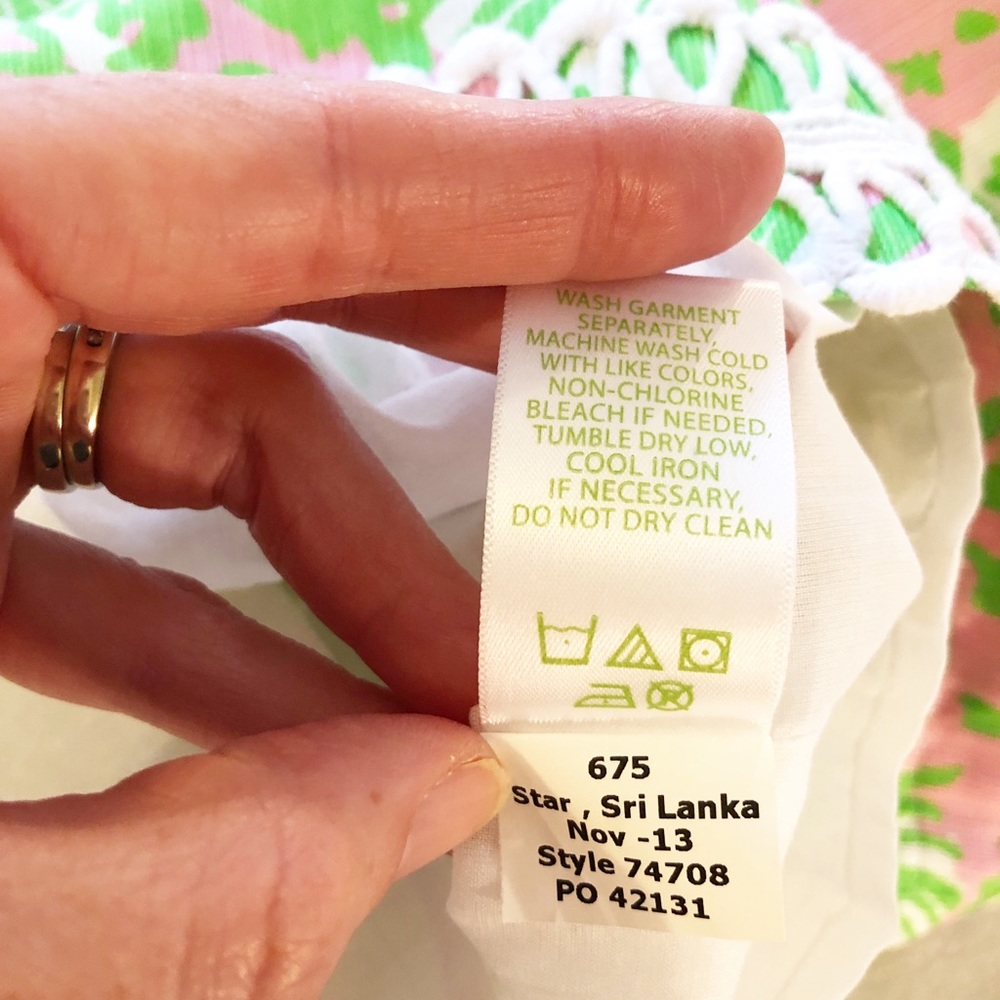 Lilly Pulitzer green sunny side lion skirt size 0 - Picture 8 of 9